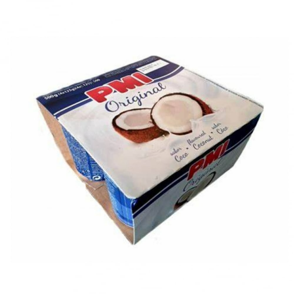 Yogurt sabor coco Original PMI (4 x 120 g / 4.23 oz) - Imagen 1
