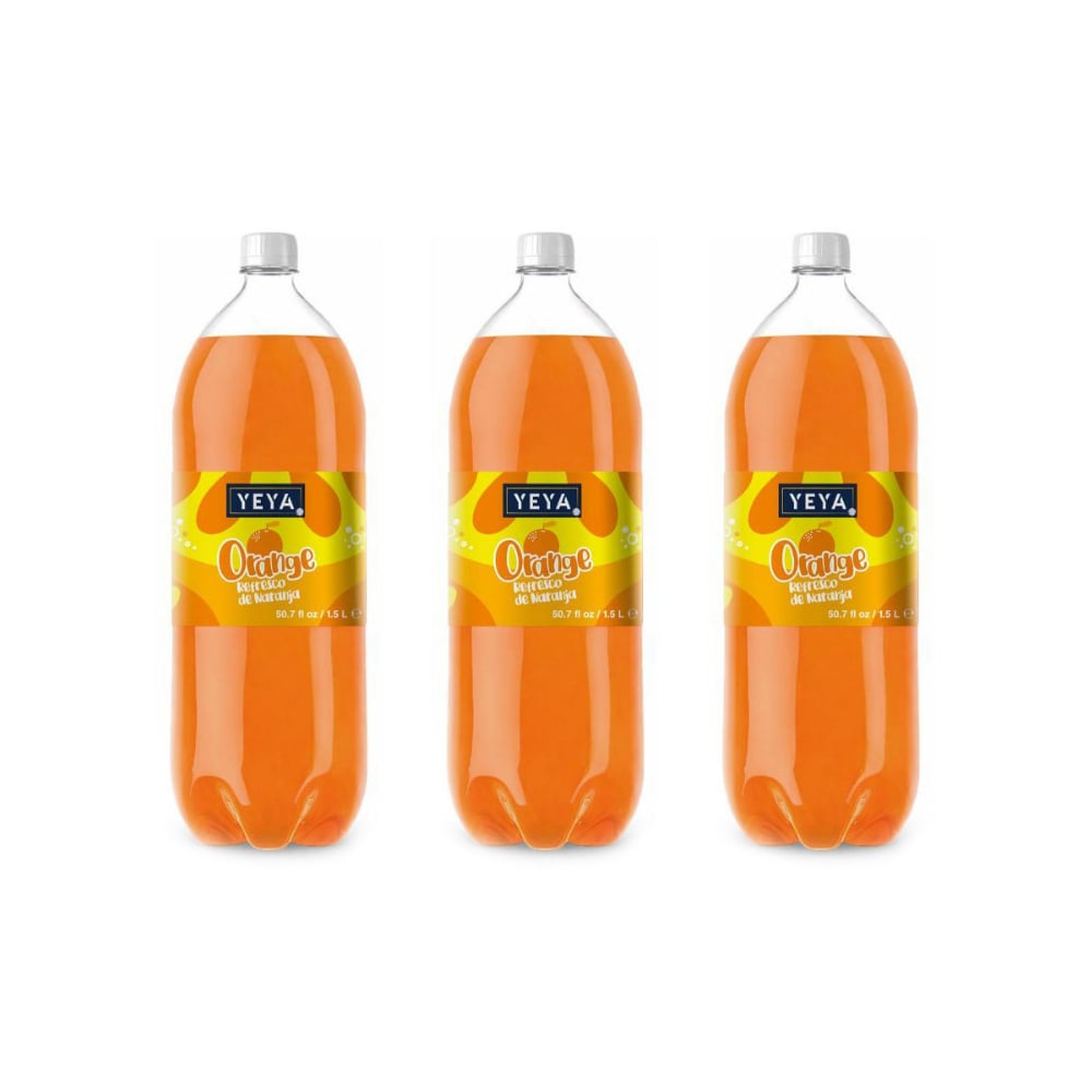 Refresco gaseado de naranja YEYA (3 x 1.5 L / 50.7 fl oz) - Imagen 1
