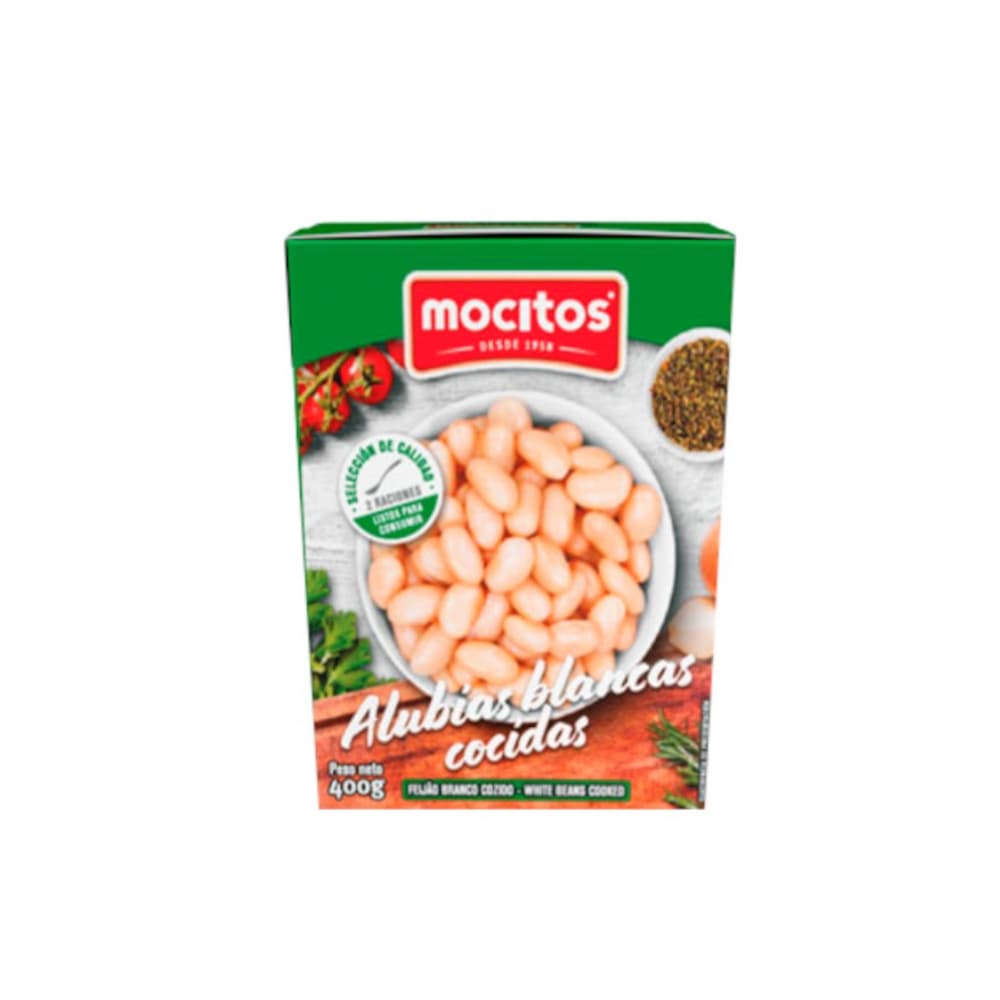 Alubias blancas cocidas Mocitos (400 g / 14.1 oz) - Imagen 1