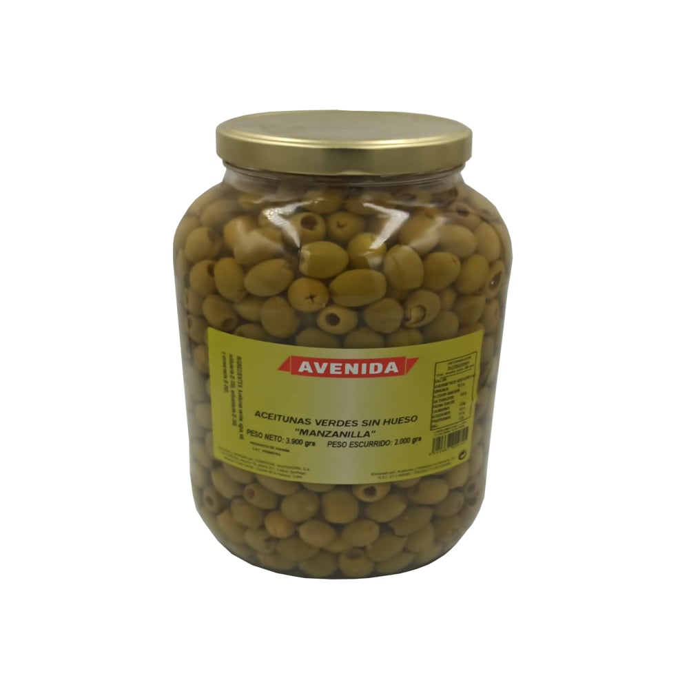 Aceitunas verdes sin hueso Avenida (3.9 kg / 8.59 lb) - Imagen 1