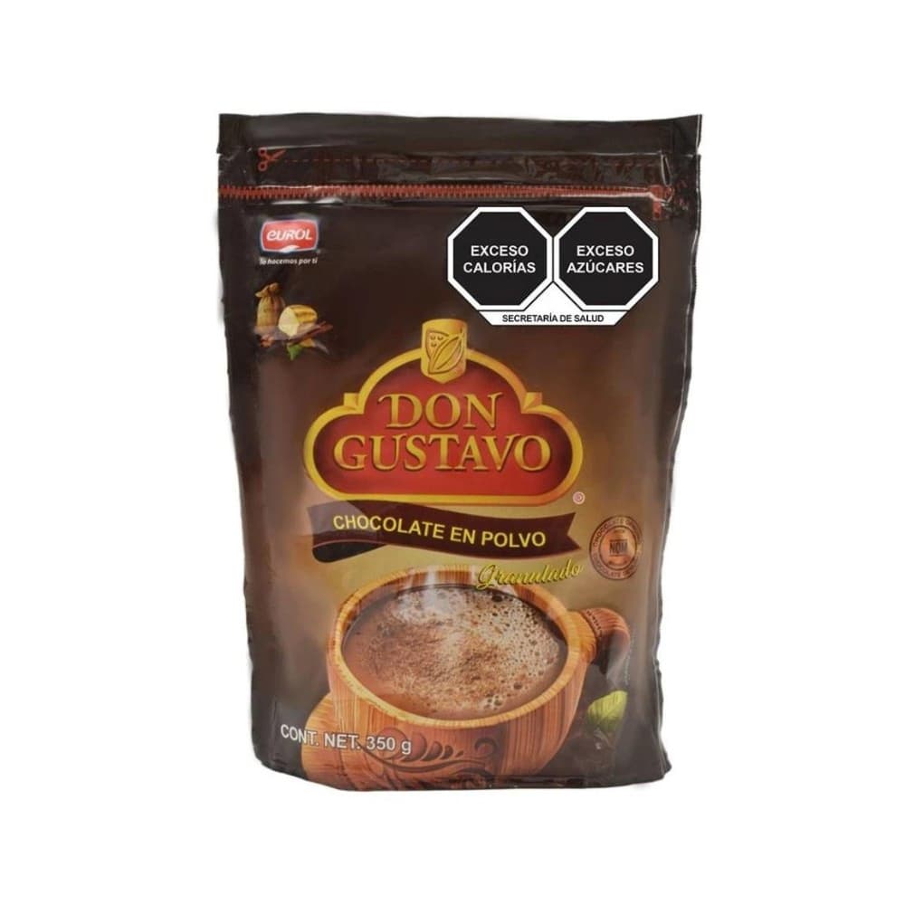 Chocolate en polvo granulado Don Gustavo (350 g / 12.34 oz) - Imagen 1