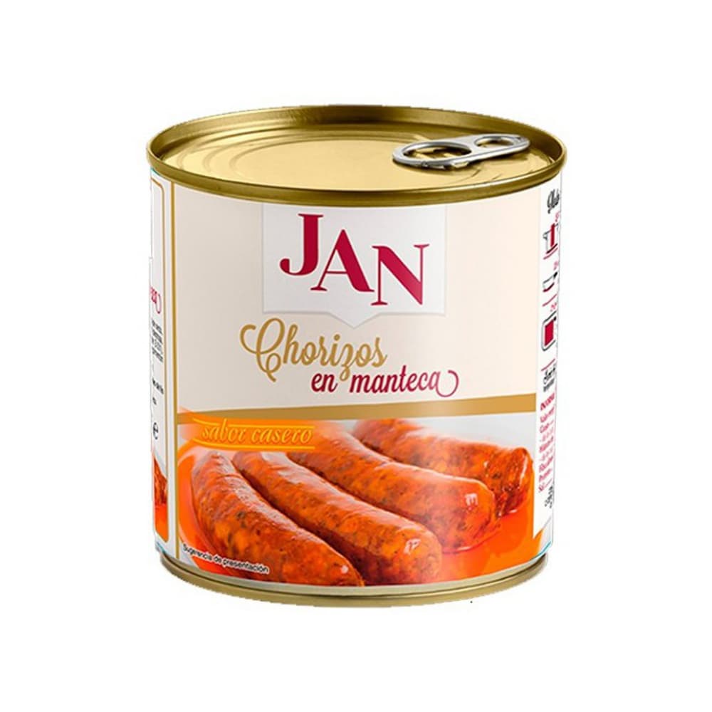 Chorizos en manteca Jan (625 g / 1.38 lb) - Imagen 1