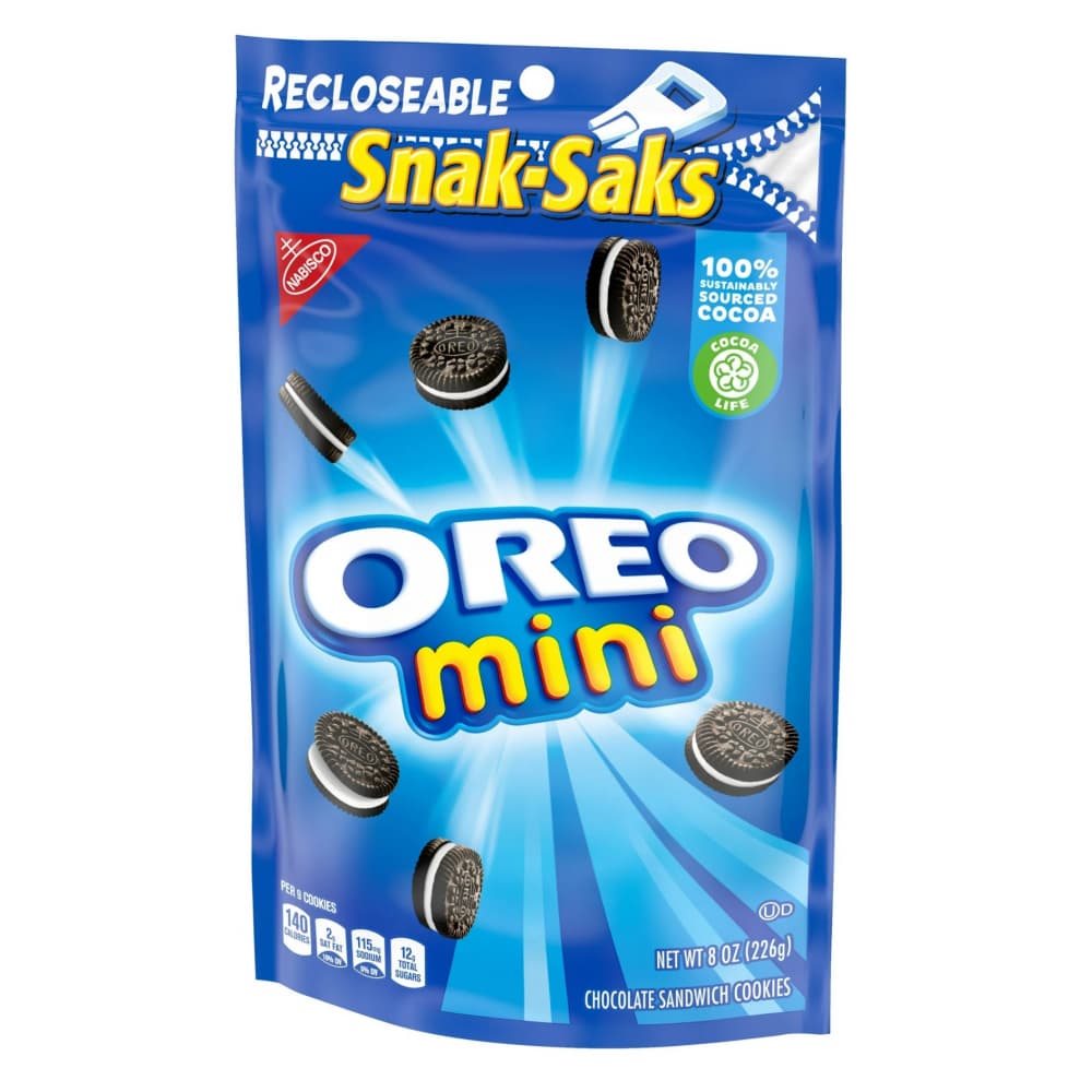 Mini galletas sándwich de chocolate Snak-Saks Oreo (226 g / 8 oz) - Imagen 1