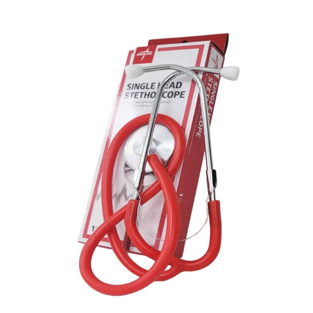 Estetoscopio de un solo cabezal. Color rojo - Imagen 1