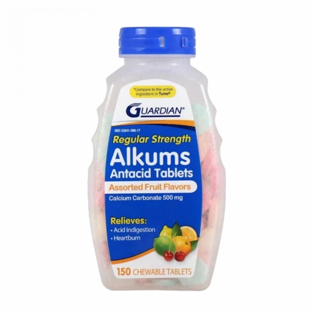 Carbonato de calcio 500 mg Guardian (150 tabletas) - Imagen 1