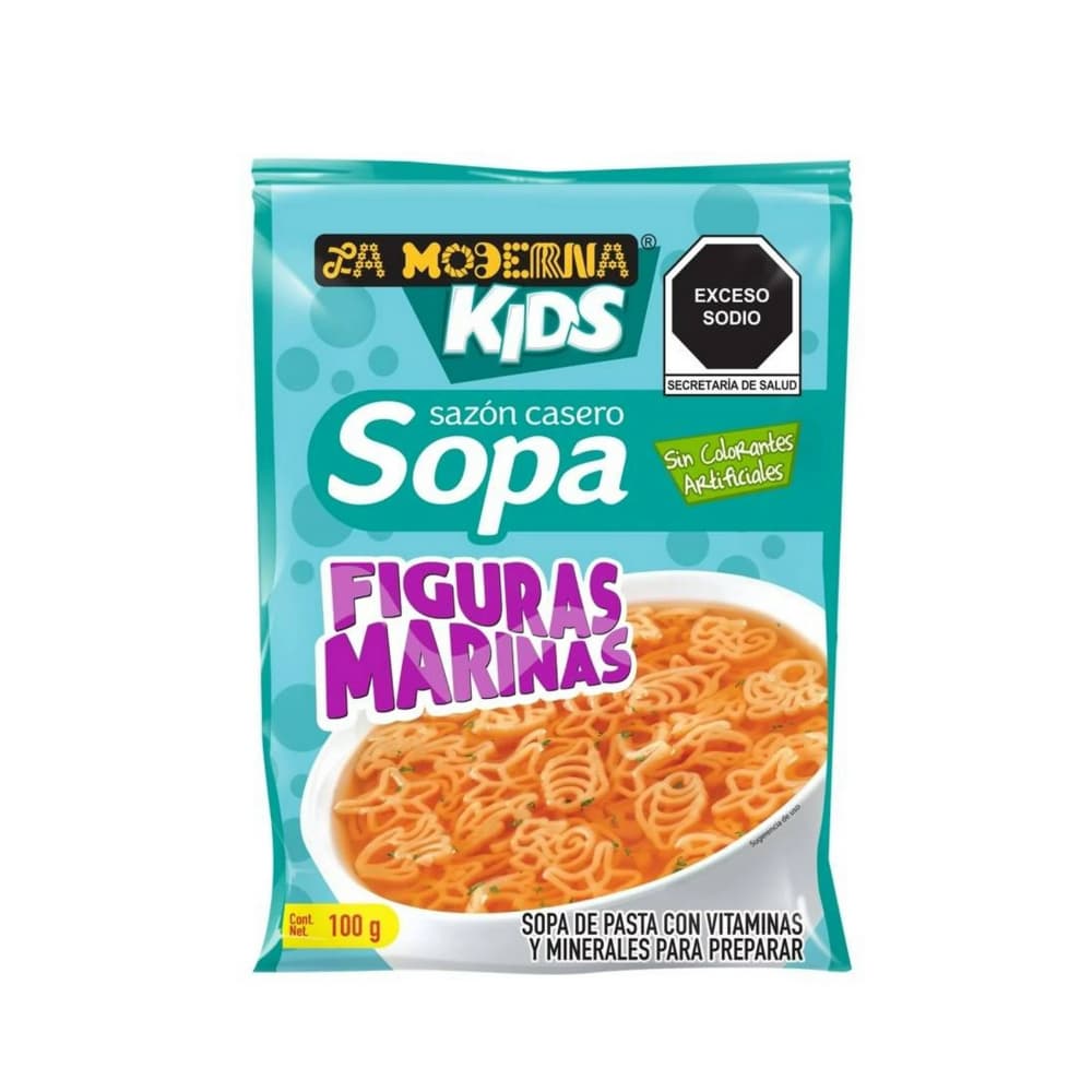 Sopa de pasta figuras marinas La Moderna (100 g / 3.53 oz) - Imagen 1