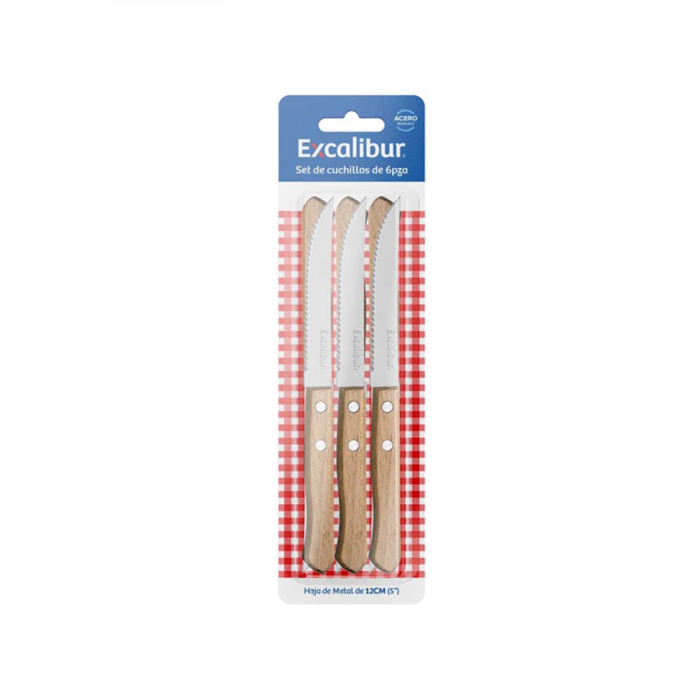 Juego de 6 cuchillos de mesa Excalibur - Imagen 1