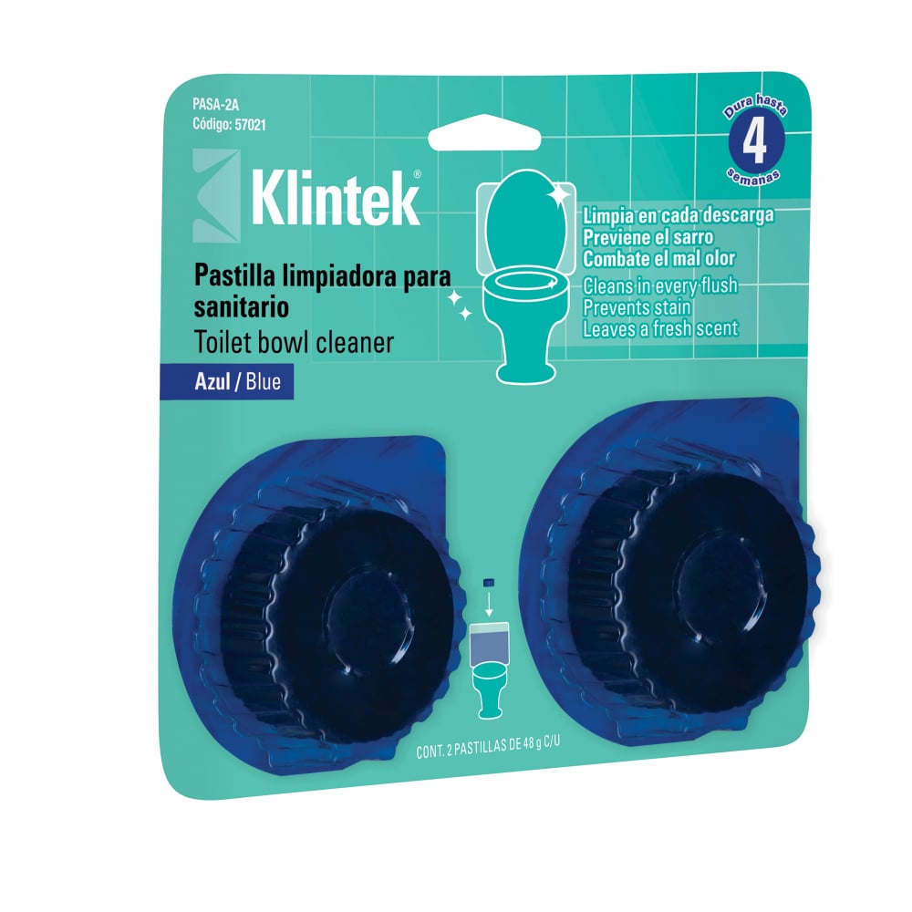 Pastillas limpiadoras para sanitarios Klintek PASA-2A (2 x 48 g / 1.69 oz) - Imagen 1