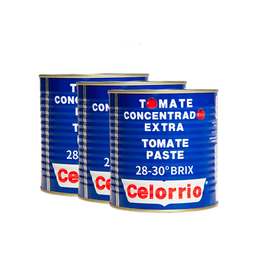 Pasta de tomate concentrado extra Celorrio ( 3 X 800 g / 28.22 oz) - Imagen 1