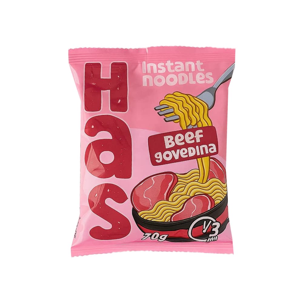 Fideos instantáneos de carne de res Has (70 g / 2.47 oz) - Imagen 1