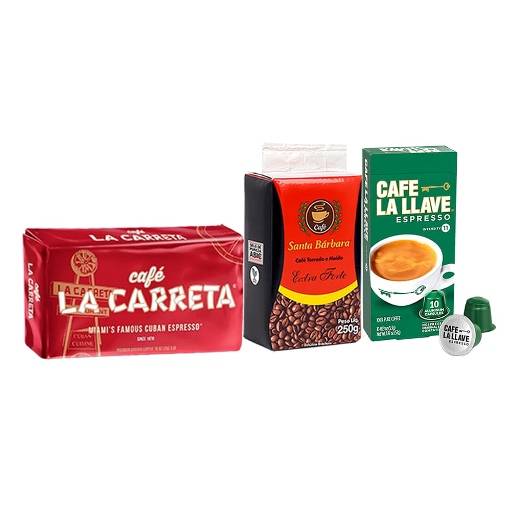 Surtido de café: Café La Carreta + Café Santa Bárbara + Café La Llave en cápsula - Imagen 1