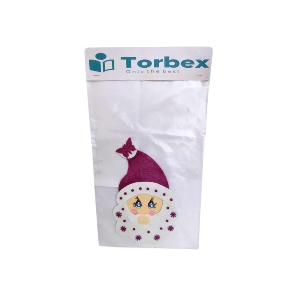 Adorno de foamy rostro y gorro de Santa Claus con mariposa - Imagen 1