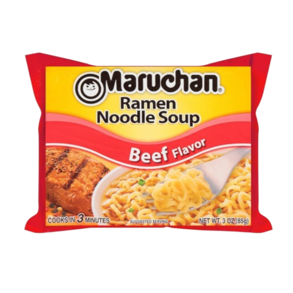 Sopa instantánea de fideos sabor carne de res Maruchan (85 g / 2.99 oz) - Imagen 1