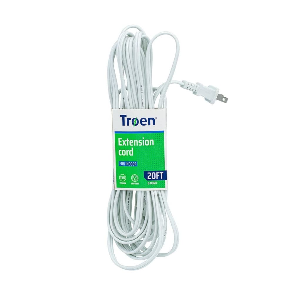 Extensión eléctrica de 6 m color blanca para interiores Troen - Imagen 1