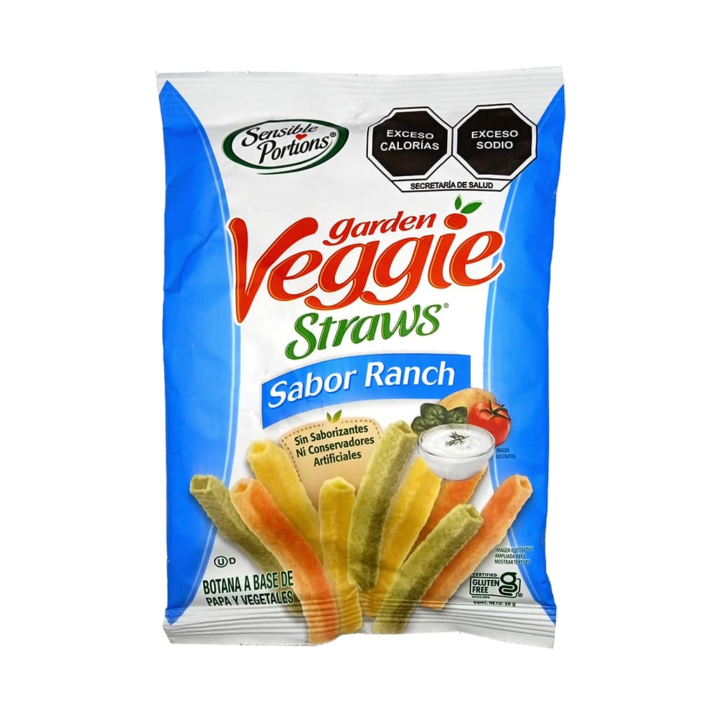 Botana sabor ranch Straws Garden Veggie (28 g) - Imagen 1