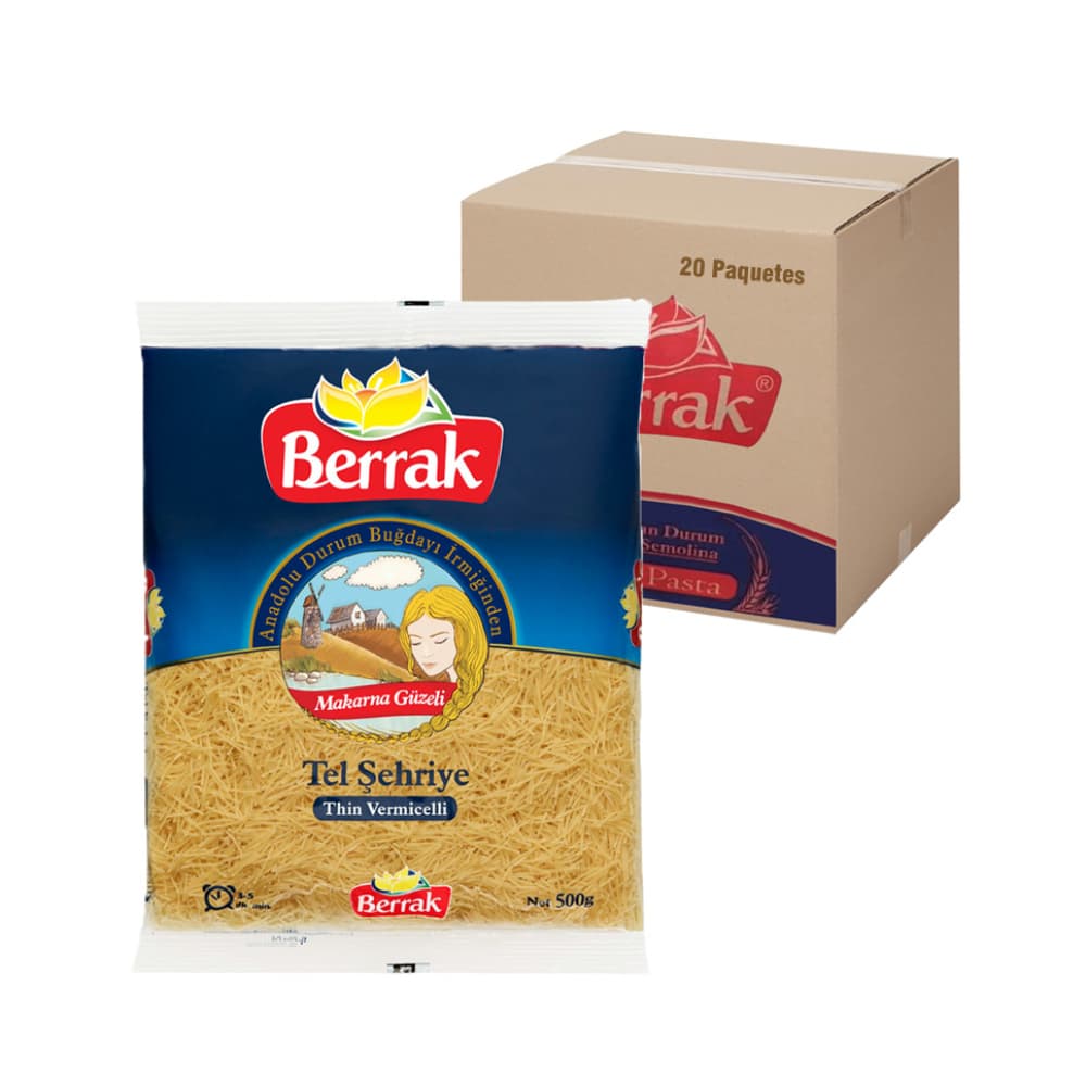 Pastas cortas - fideos vermicelli - Berrak (20 x 500 g / 1.1 lb) - Imagen 1