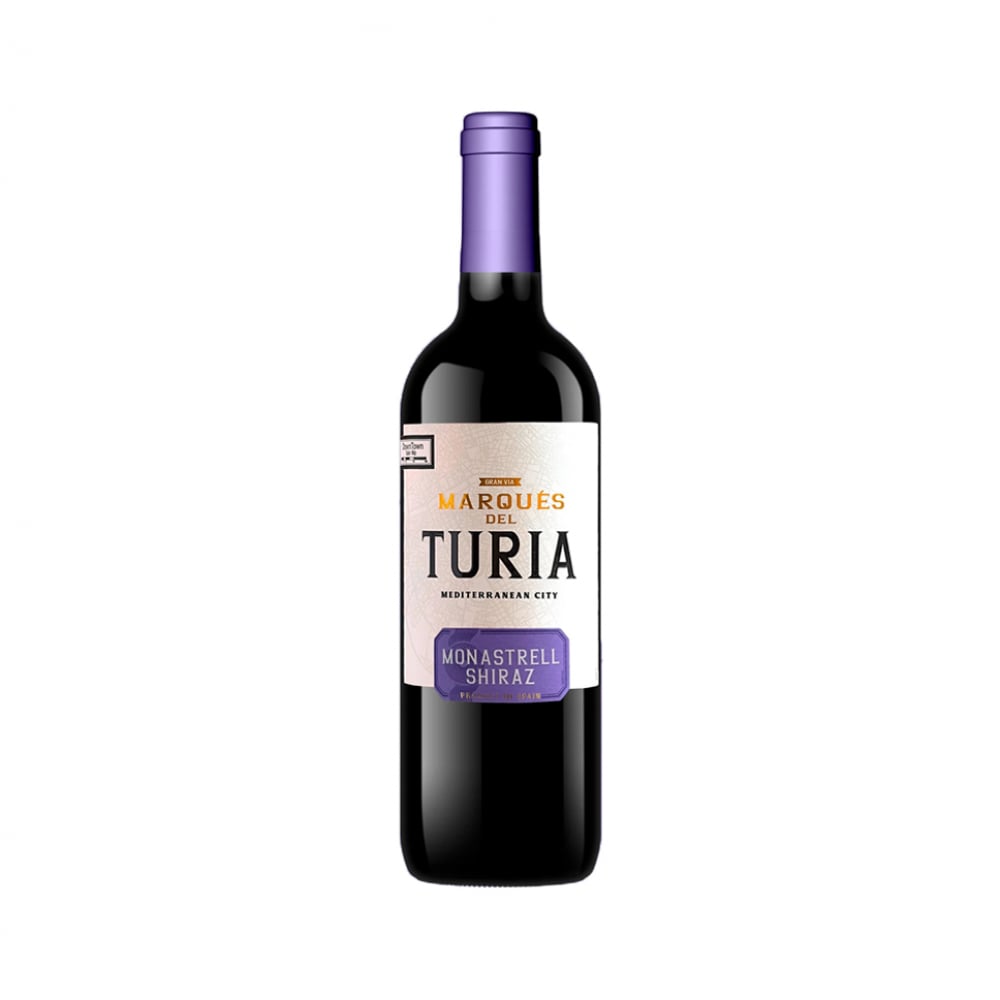 Vino tinto Monastrell Shiraz Marqués del Turia (750 ml) - Imagen 1
