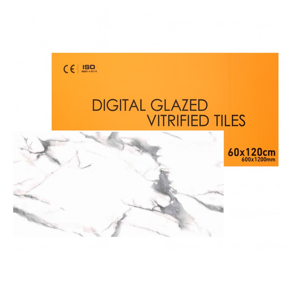 Caja de losas de porcelana pulida swiss carrara 600 mm x 1200 mm (2 U) - Imagen 1