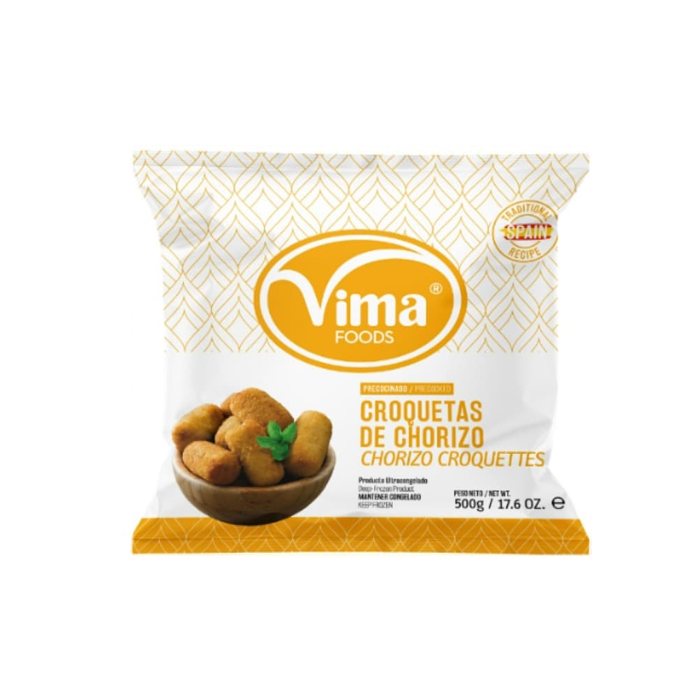 Croquetas de chorizo congeladas Vima Foods (500 g / 1.1 lb) - Imagen 1