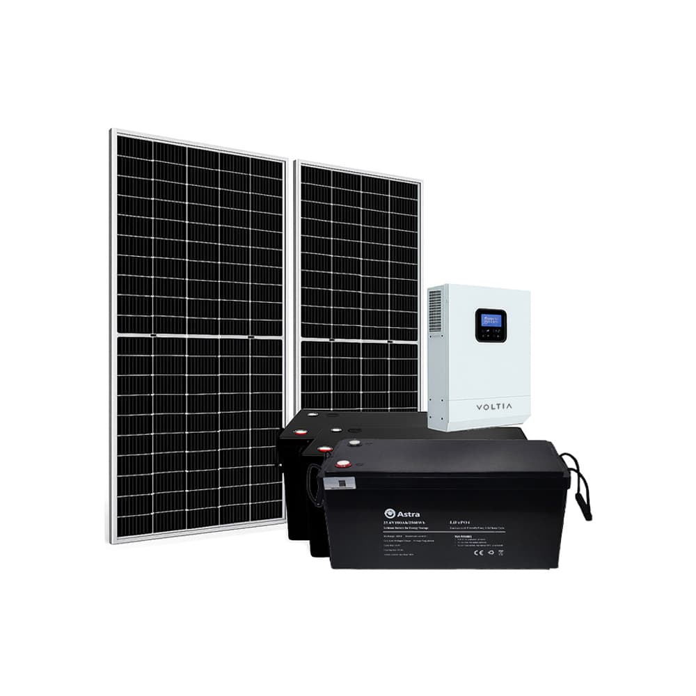 Kit de paneles solares inversores y batería (3kw + baterías adicionales) VOLTIA - Imagen 1