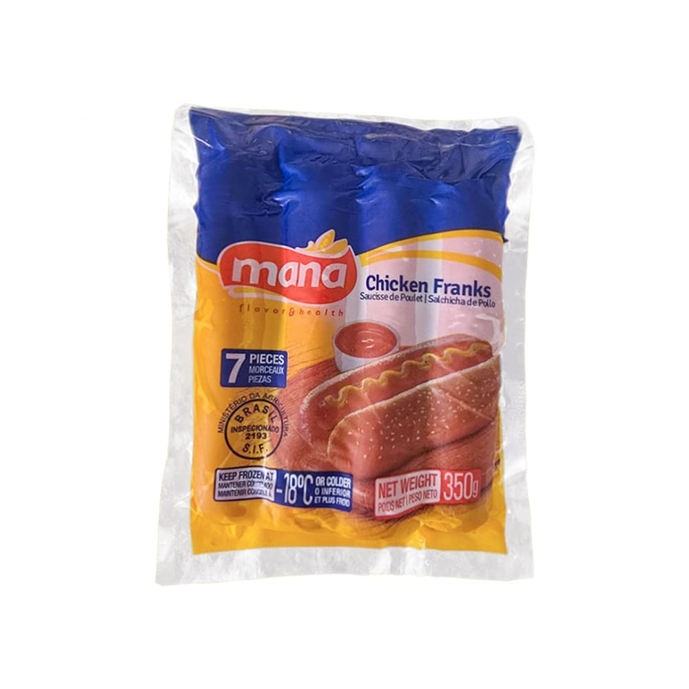 Salchichas de pollo Mana (350 g / 12.34 oz) - Imagen 1