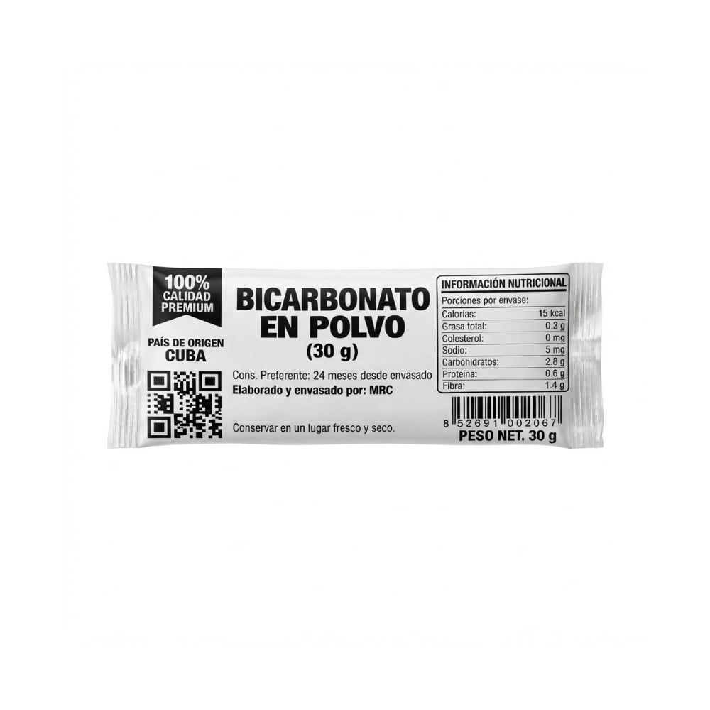 Bicarbonato de sodio en polvo MRC (30 g / 1.06 oz) - Imagen 1