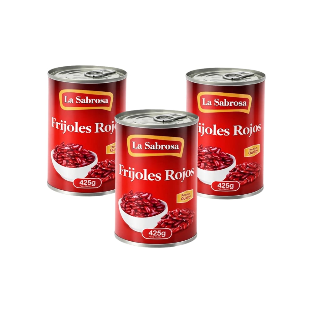 Frijoles rojos enlatados La Sabrosa ( 3 x 425 g / 15 oz) - Imagen 1