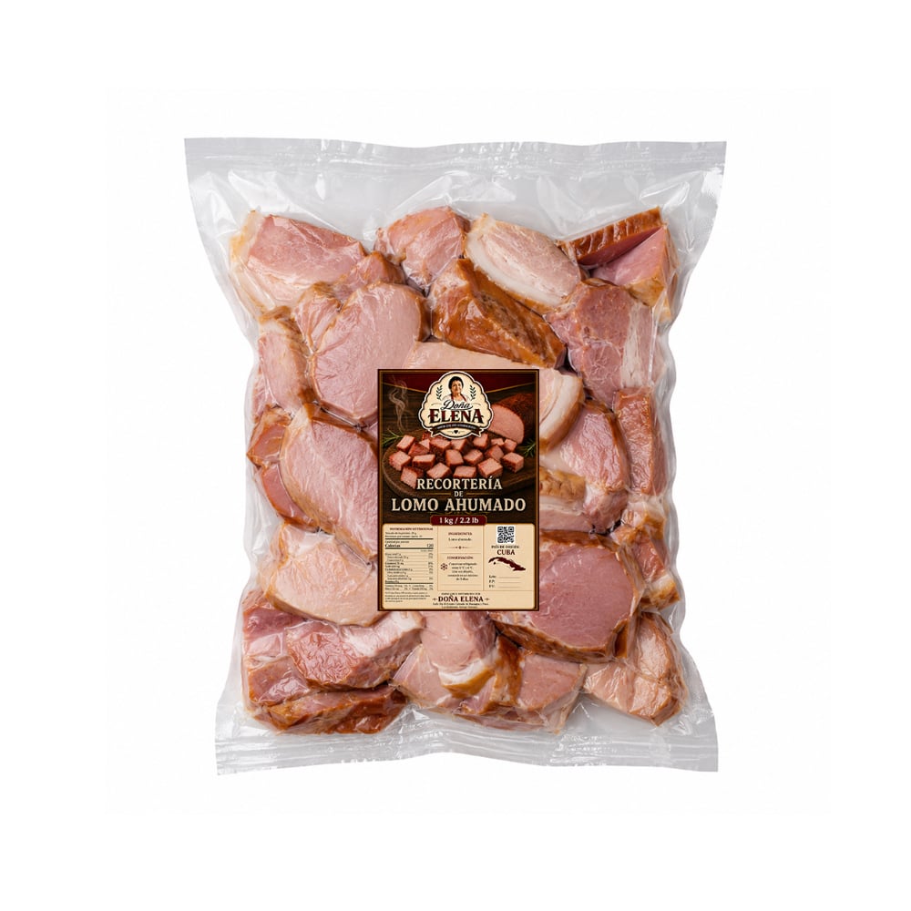 Recortería de lomo ahumado Doña Elena (1 kg / 2.2 lb) - Imagen 1