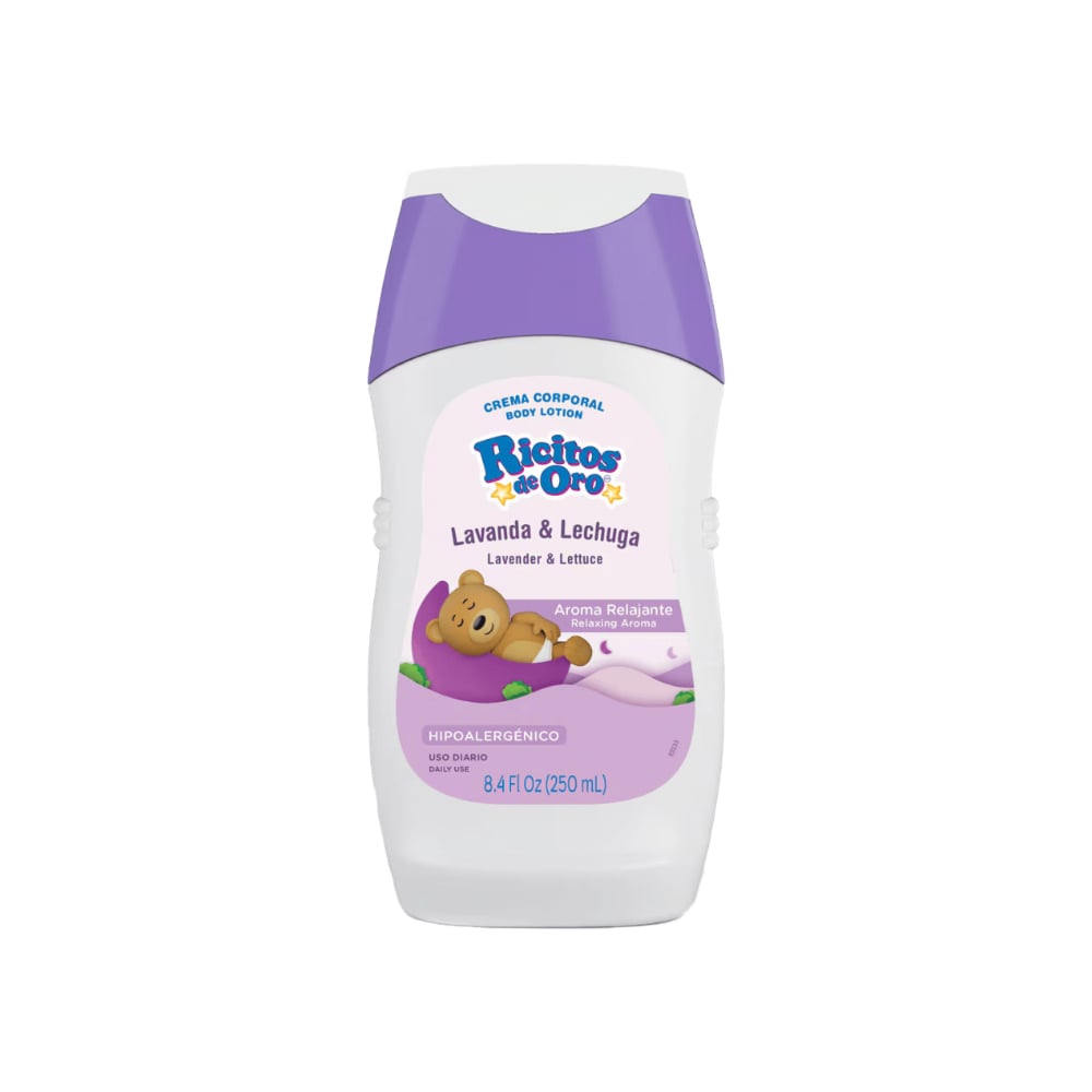 Crema corporal para bebé lavanda y lechuga Ricitos de Oro (250 ml / 8.4 fl oz) - Imagen 1