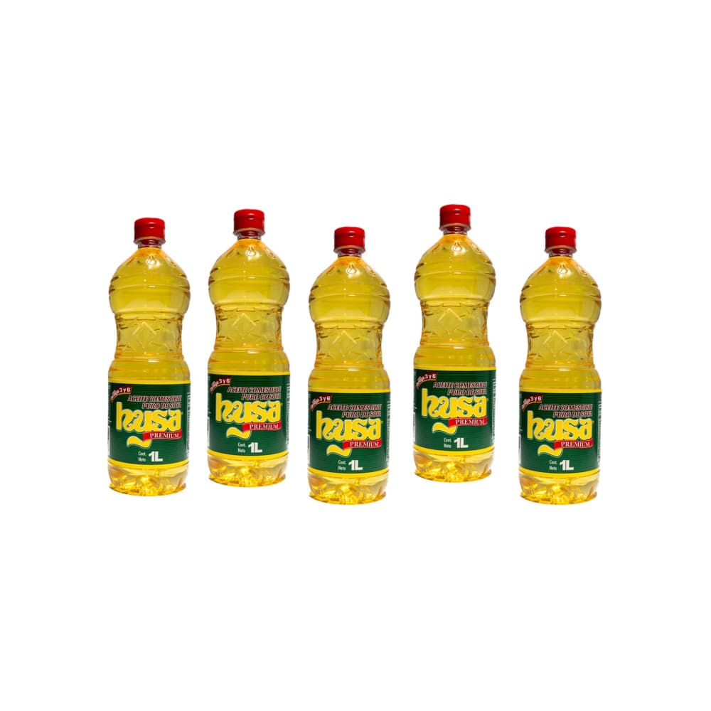 Aceite puro de soya Hysa (5 x 1 L) - Imagen 1