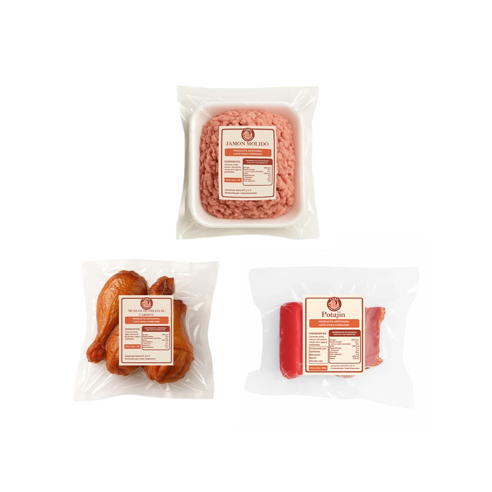 Muslos de pollo al carbon + jamon molido + potajin - Imagen 1