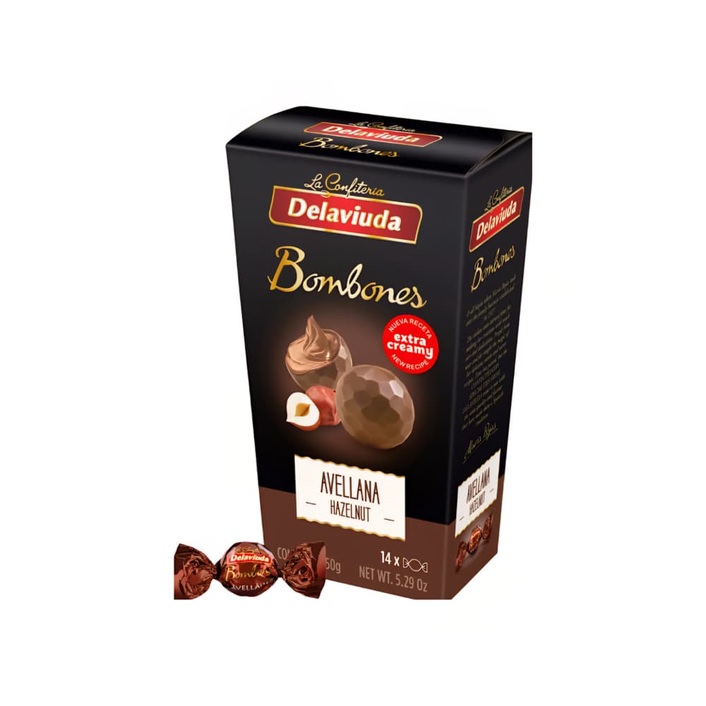 Bombones de chocolate con leche con relleno de avellana Delaviuda (150 g / 5.29 oz) - Imagen 1