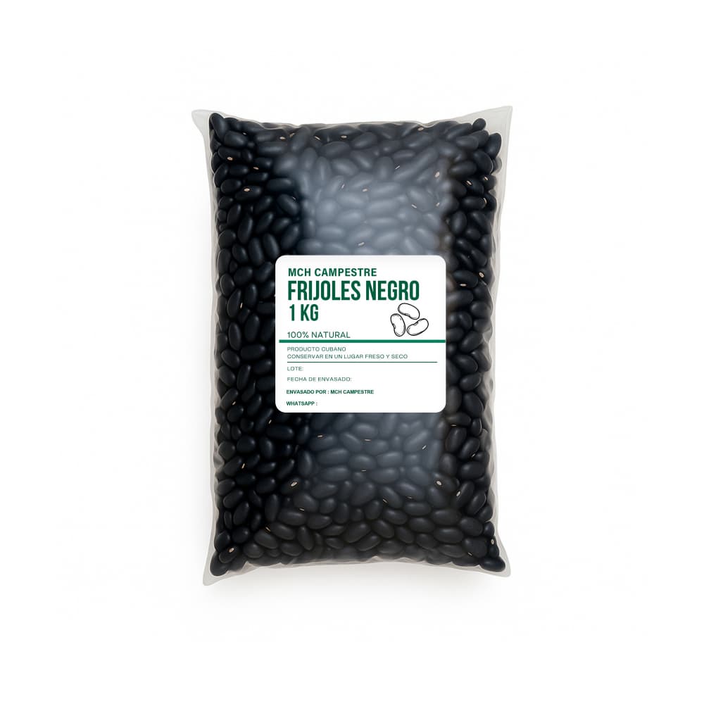 Frijoles negros MCH-Campestre (1 kg / 2.2 lb) - Imagen 1