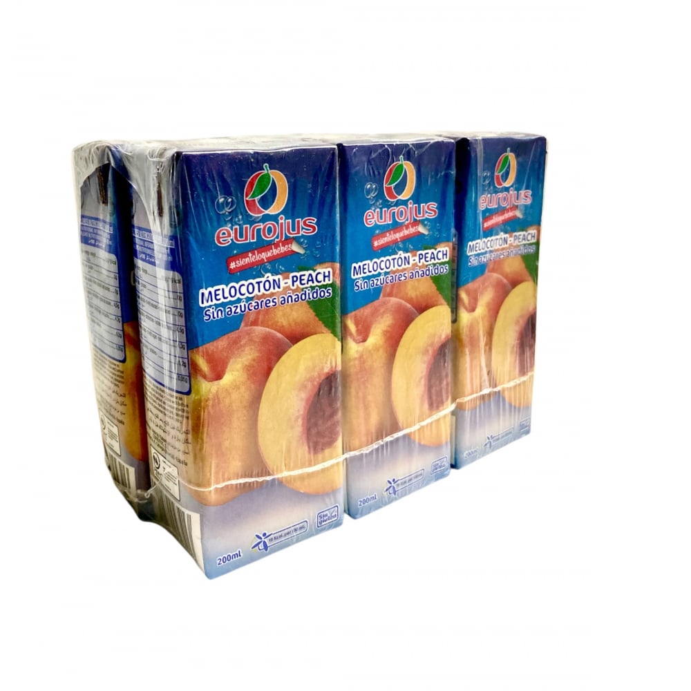 Jugo de melocotón Eurojus (6 x 200 ml) - Imagen 1