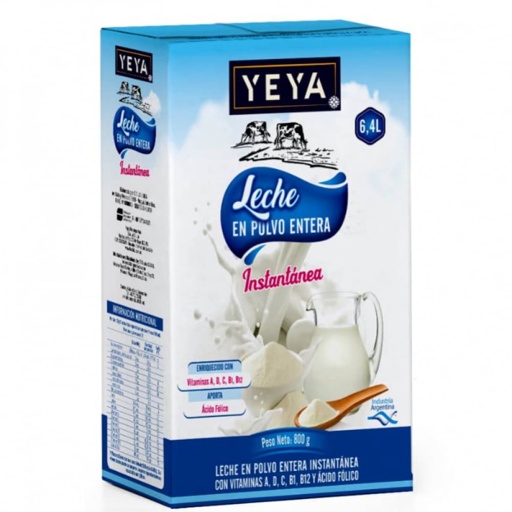 Leche en polvo entera YEYA (800 g / 1.76 lb) - Imagen 1