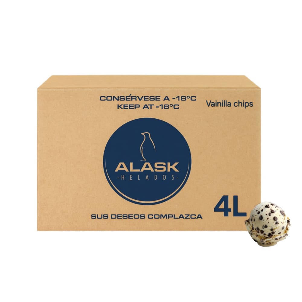 Helado sabor vainilla chip Alask (4 L) - Imagen 1