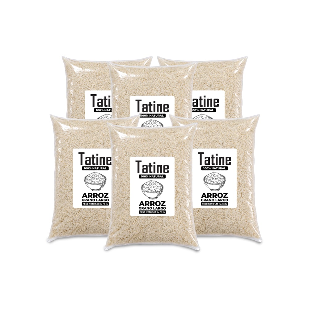 Arroz de grano largo Tatine (6 x 1.36 kg / 3 lb) - Imagen 1