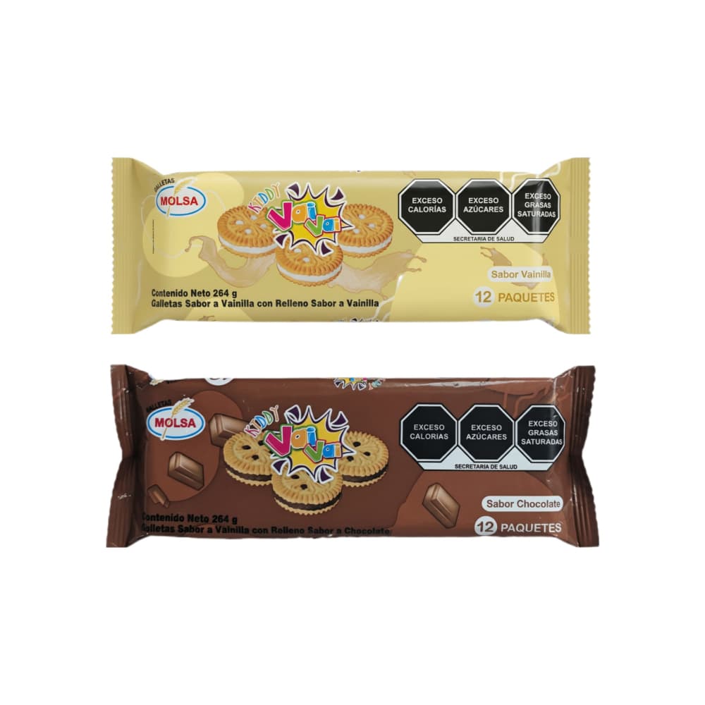 Galletas Vai Vai de chocolate y vainilla en paquetes grandes - Imagen 1