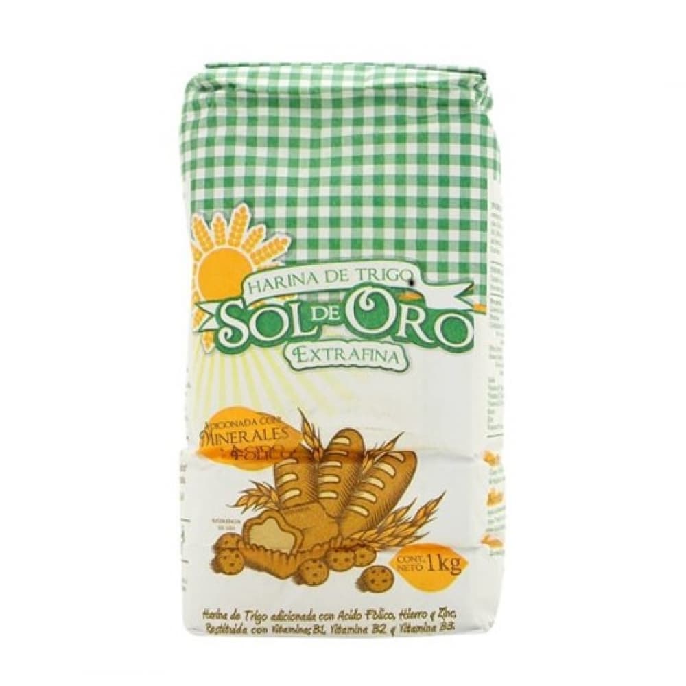 Harina de trigo Sol de Oro (1 kg / 2.2 lb) - Imagen 1