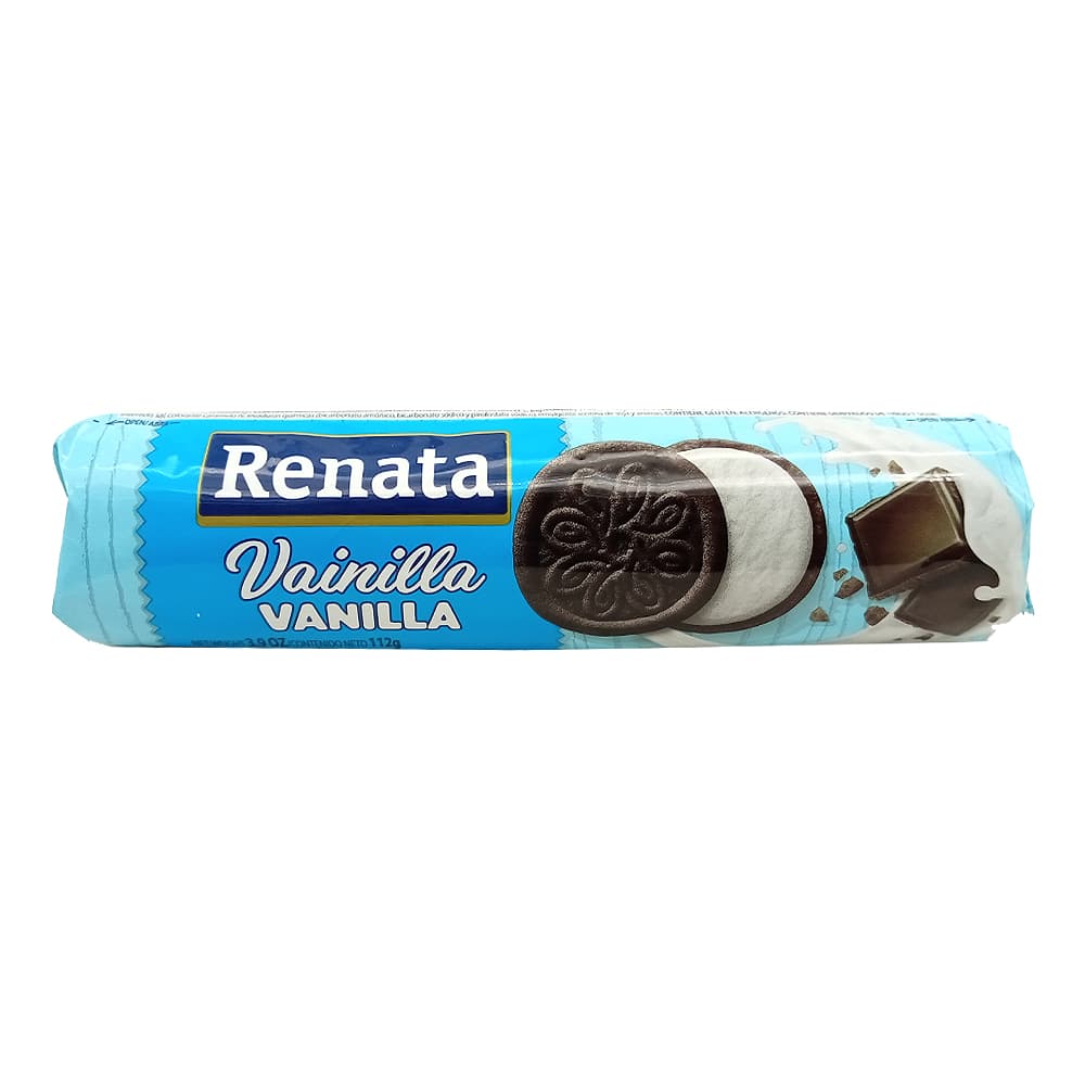 Galletas de chocolate con relleno sabor vainilla Renata (112 g / 3.95 oz) - Imagen 1