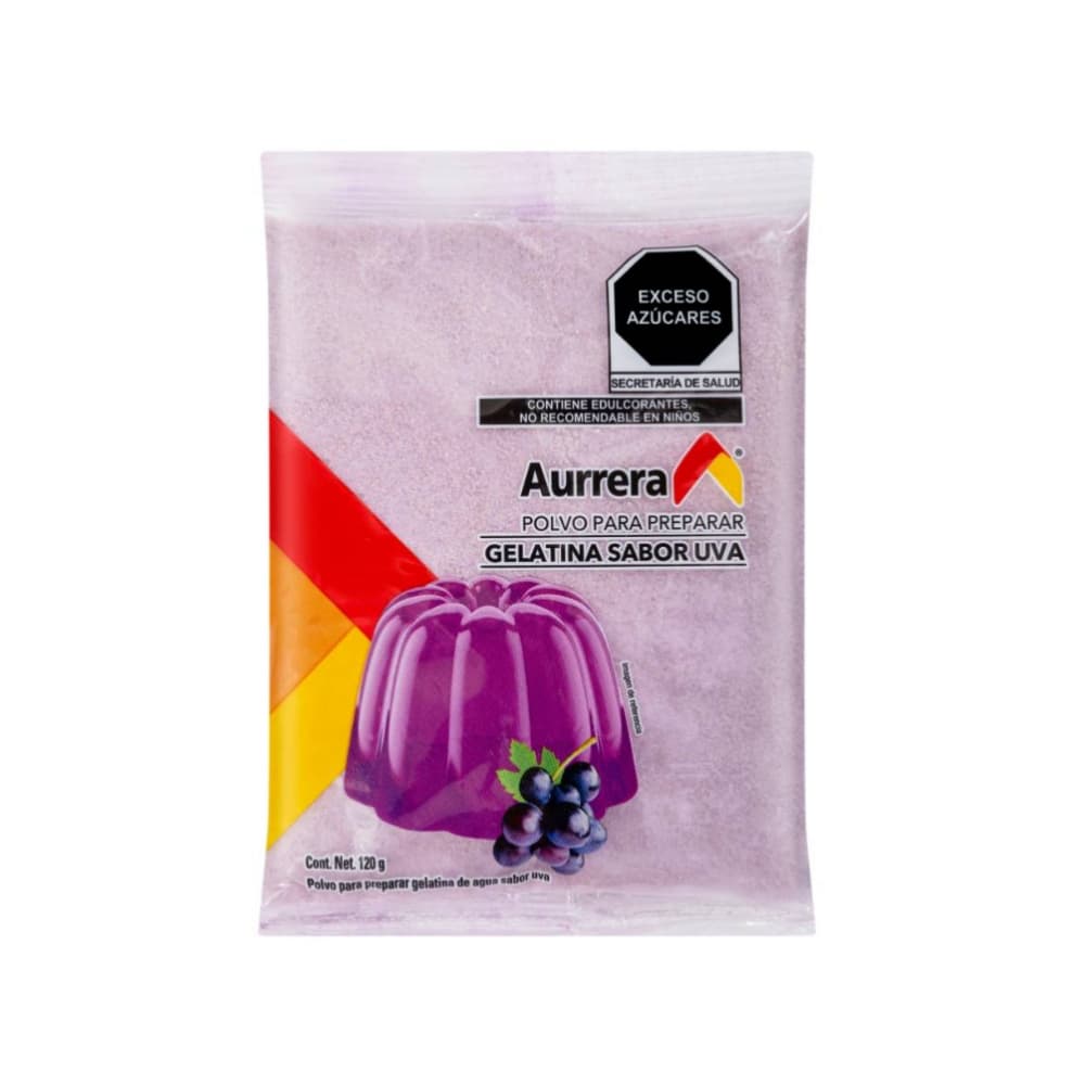 Gelatina de uva Aurrera (120 g / 4.2 oz) - Imagen 1