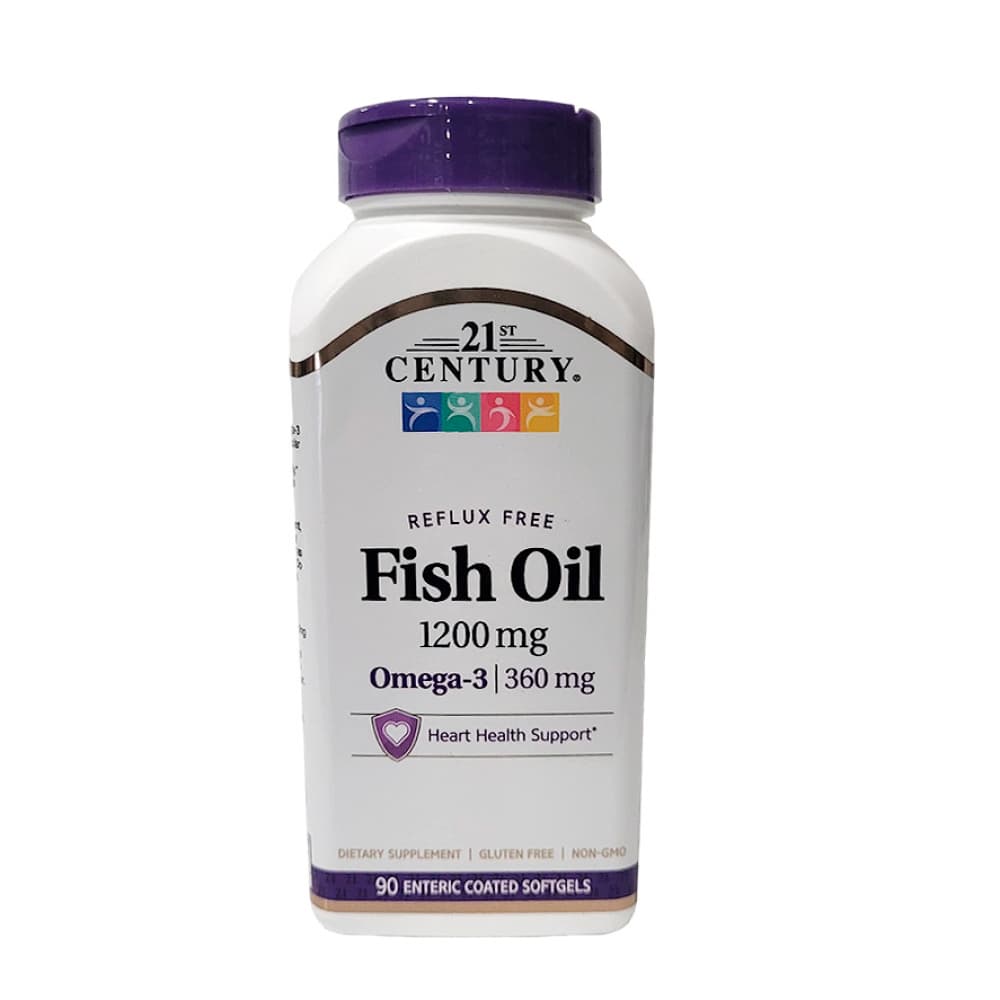 Aceite de pescado 1200 mg con recubrimiento entérico 21st Century (90 cápsulas blandas) - Imagen 1