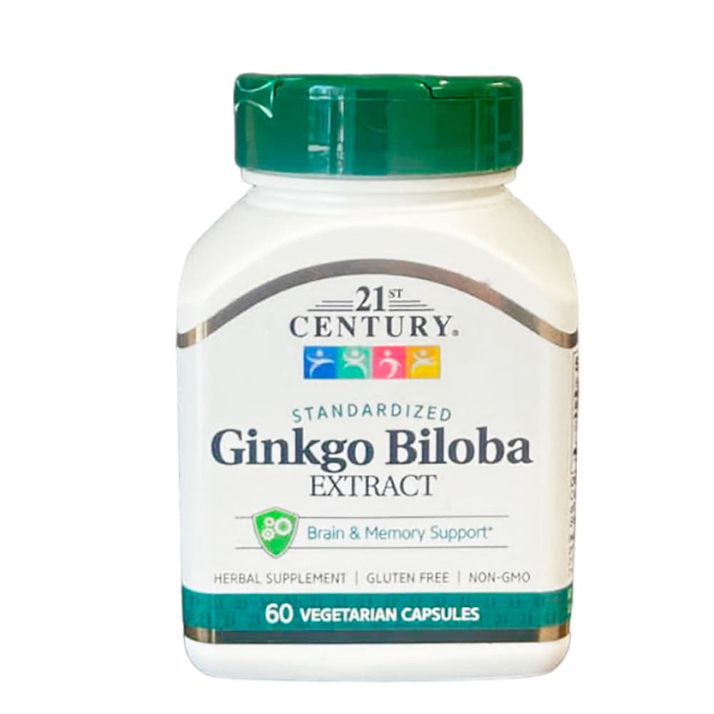 Extracto de Ginkgo biloba estandarizado 21st Century (60 cápsulas) - Imagen 1