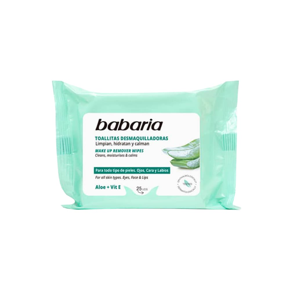 Toallitas desmaquilladoras con Aloe Vera Babaria (25 U) - Imagen 1
