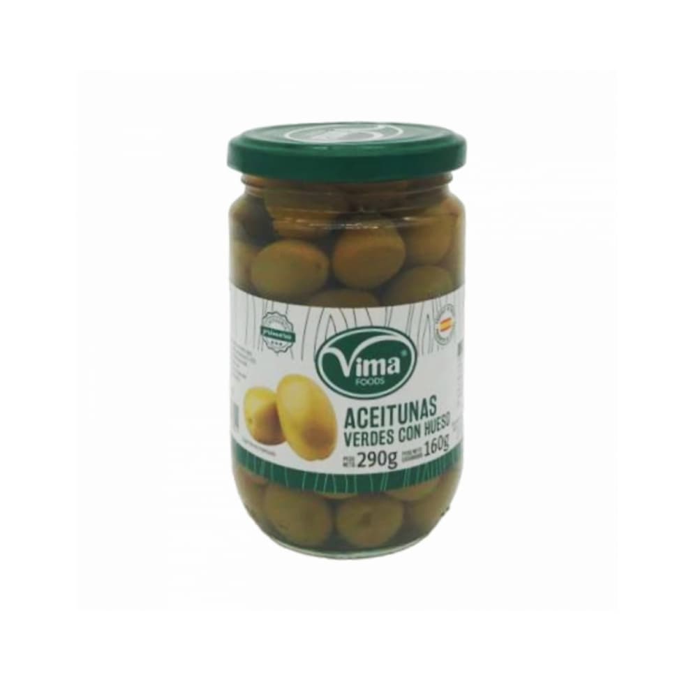 Aceitunas verdes con hueso Vima Foods (290 g / 10.23 oz) - Imagen 1