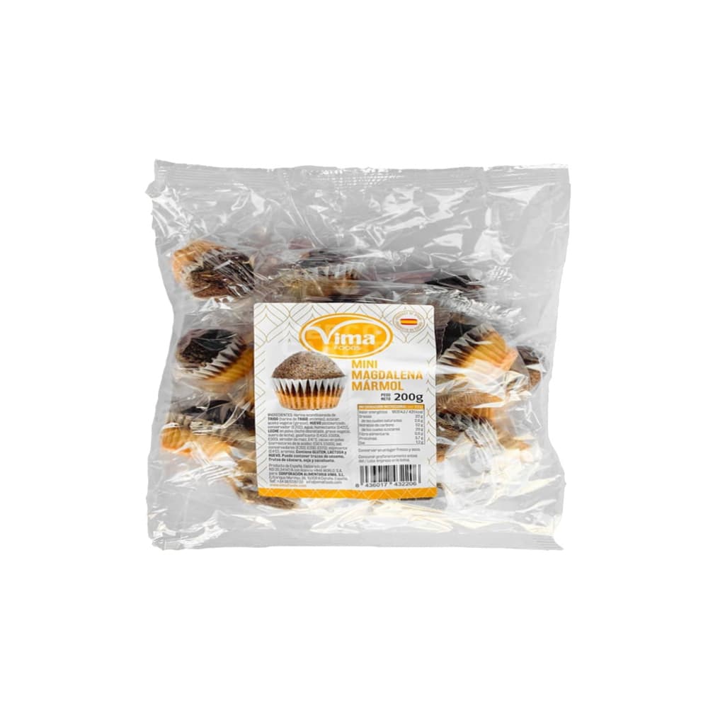 Mini magdalena mármol Vima Foods (200 g / 7.05 oz) - Imagen 1