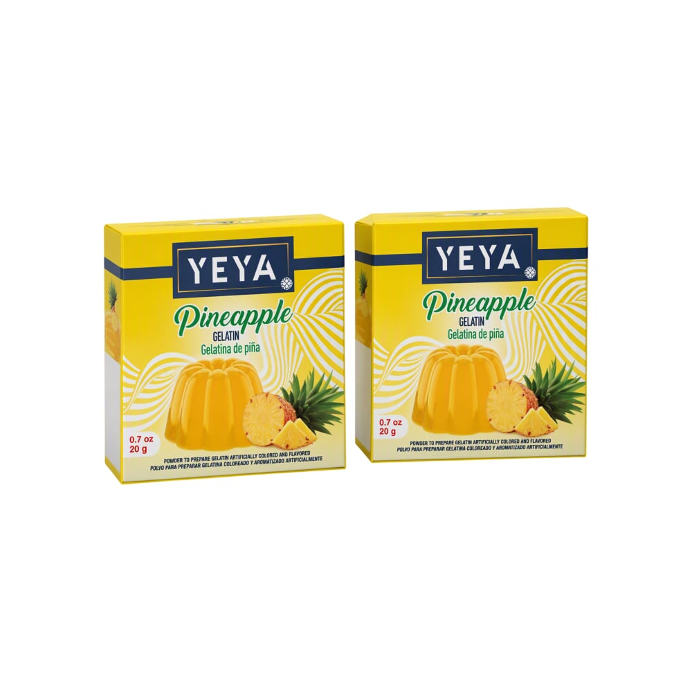 Gelatina sabor piña YEYA (2 x 20 g) - Imagen 1