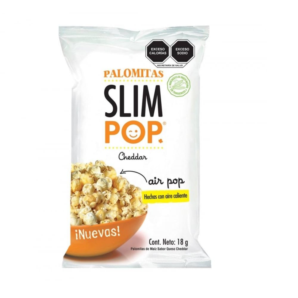 Palomitas de maíz para microondas sabor queso Cheddar Slim Pop (18 g) - Imagen 1