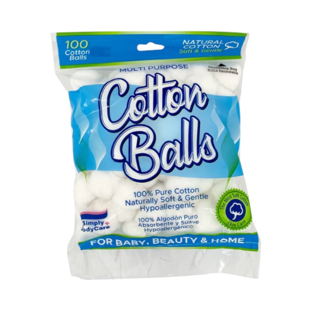 Bolas de algodón Simply Bodycare (100 U) - Imagen 1