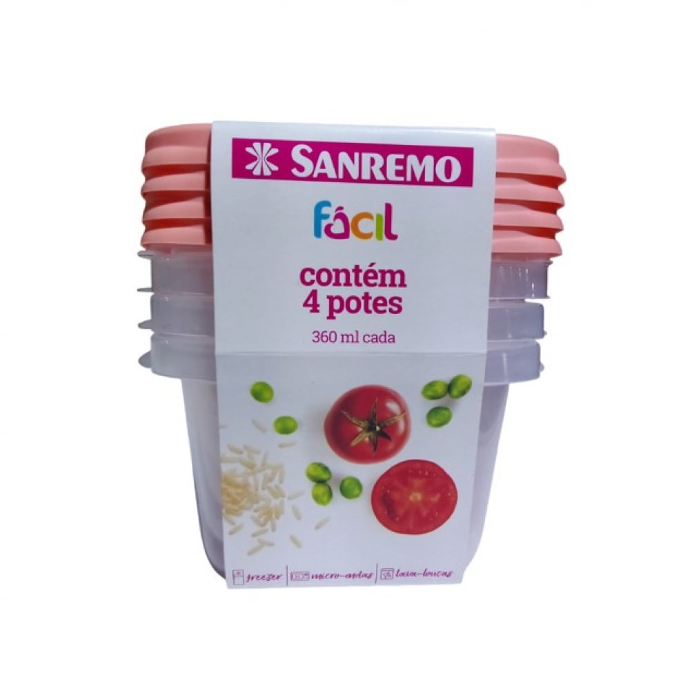 Conjunto de pozuelos plásticos Sanremo Ref: SR122/4C (4 x 360 ml) - Imagen 1